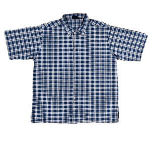 Bon homme blue & white plaid button-Up shirt